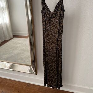 Zara Leopard Silk Midi
